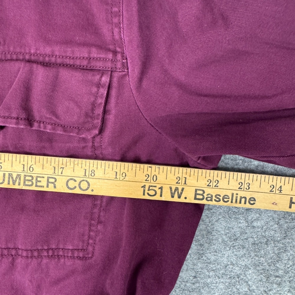 Gap Womens Core Utility Field Jacket Burgundy Cotton Canvas Wine Red Large - Picture 8 of 9